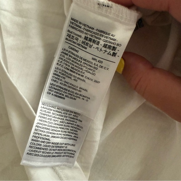 LEVI STRAUSS Vintage Original White Crewneck T-Shirt Large - Picture 7 of 7